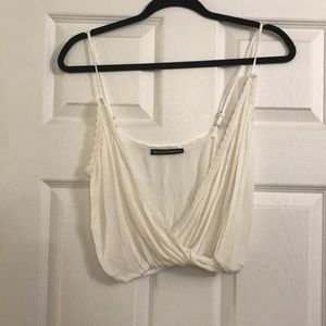 Brandy Melville cropped cross front tank